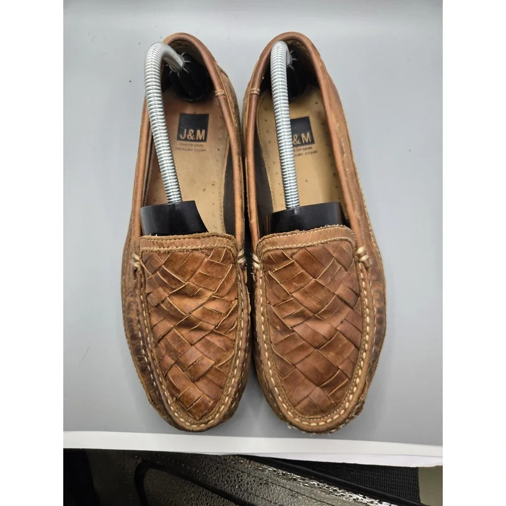 Johnson‎ & Murphy Men's Size 9 Brown J&M Sheepskin Memory Foam 25-85736